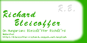 richard bleicoffer business card